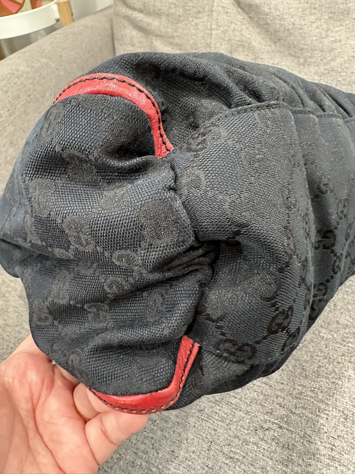 Authentic Gucci (Reworked)  Canvas Abbey Hobo Shoulder Bag image indicator(5)