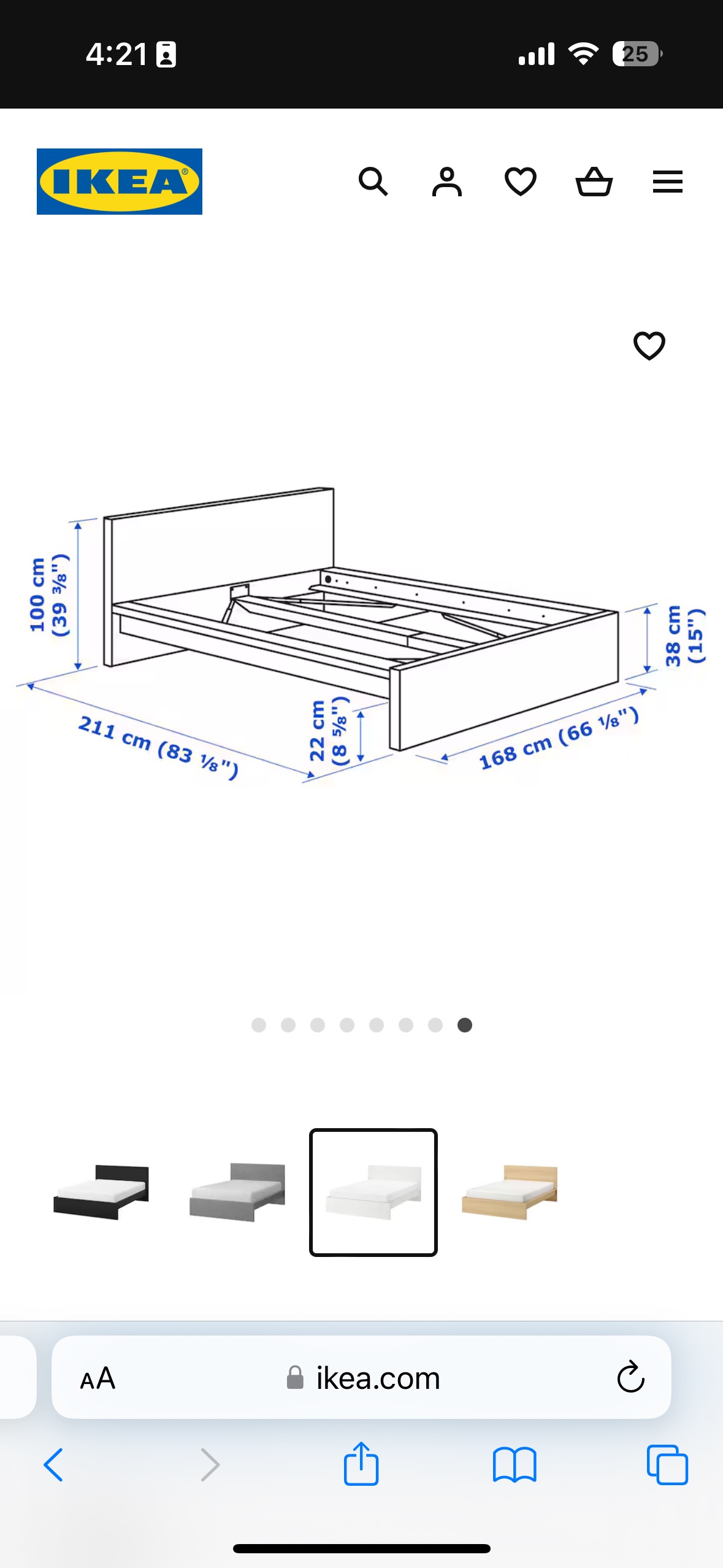 Ikea Queen Bed frame - photo 5
