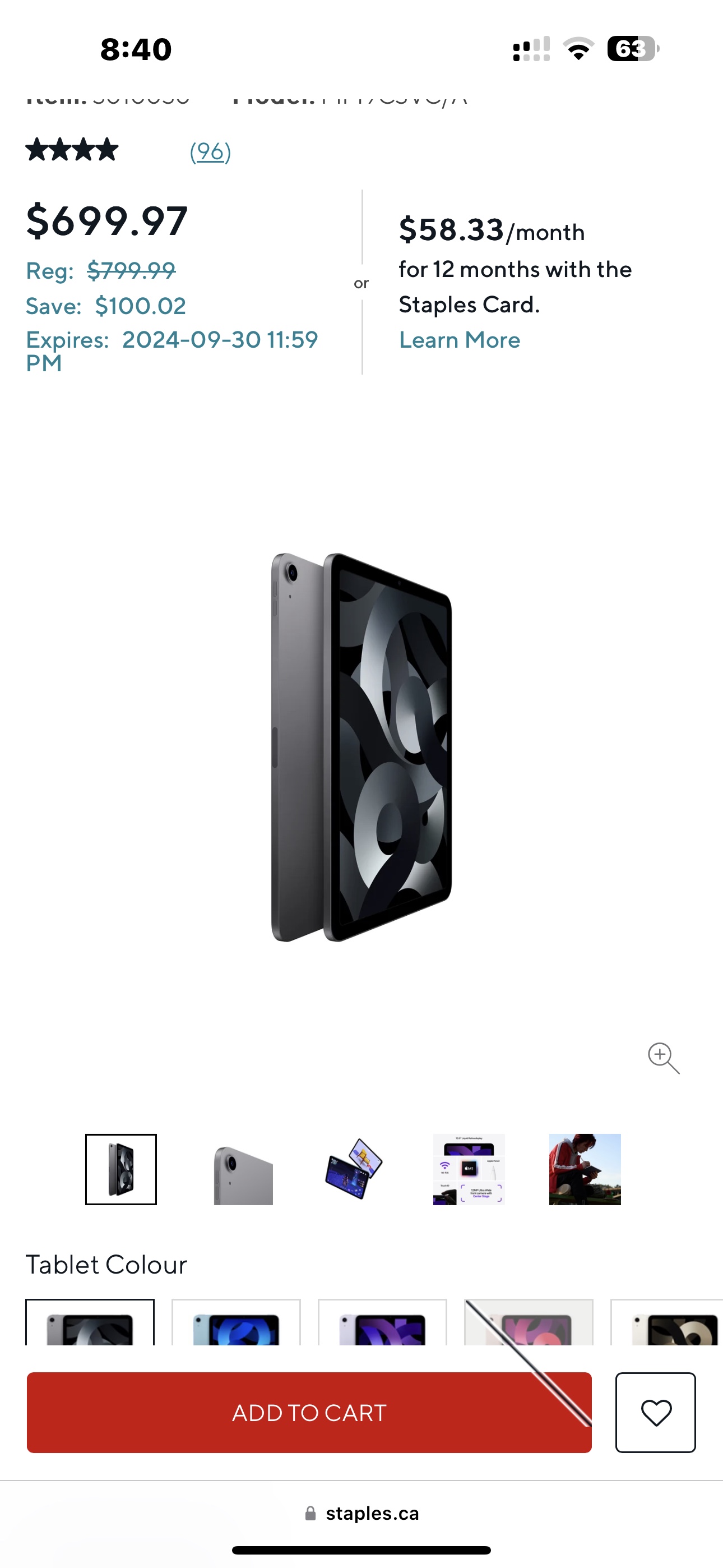 iPad Air 5 generation 64g - photo 3