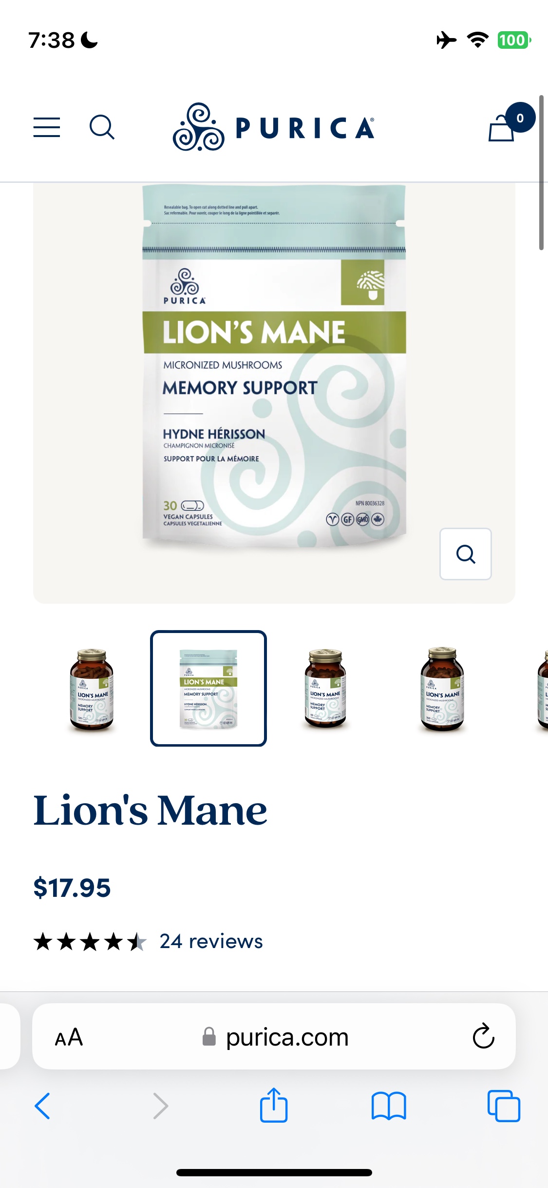 Medicinal mushrooms - turkey tail & lions mane supplement image indicator(2)