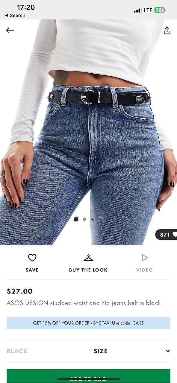 Woman Belt ASOS XS image indicator(2)