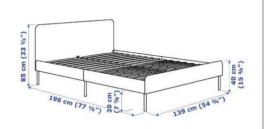 Double / Full Bed (IKEA) + Mattress (Endy) image indicator(7)
