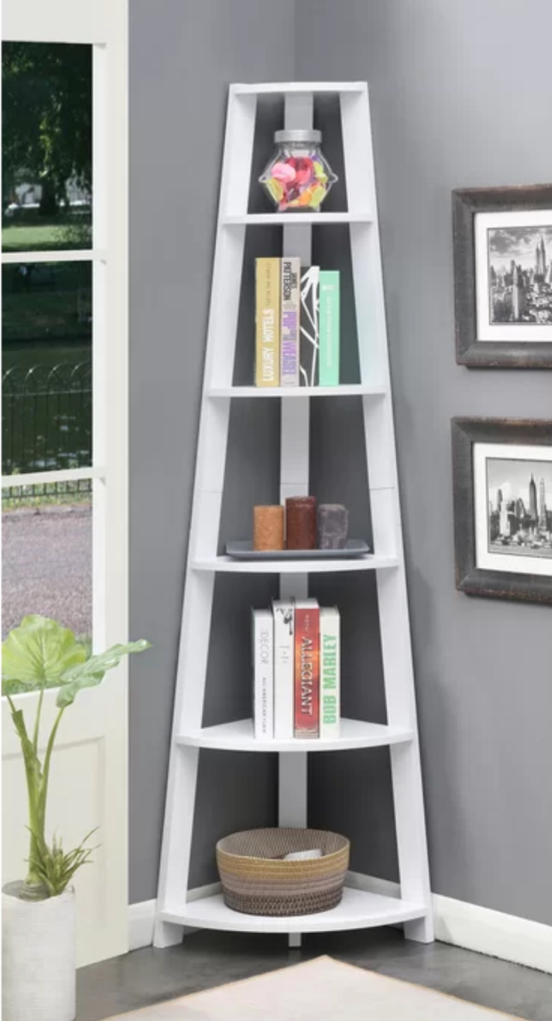 5 Tier Corner Bookshelf