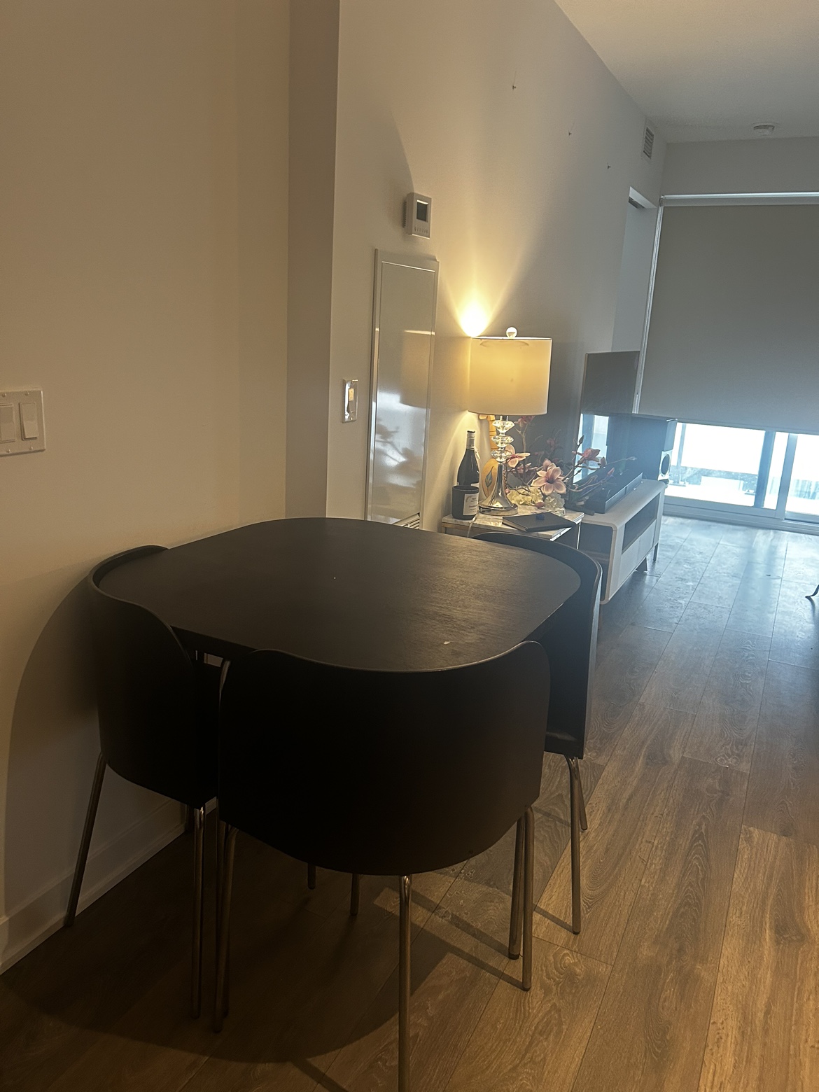 IKEA modern dining table with 4 chairs