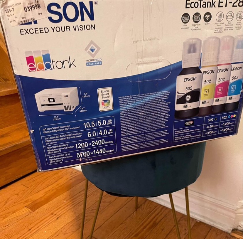 Epson Eco Tank ET-2850 Wireless All in one Supertank printer thumbnail