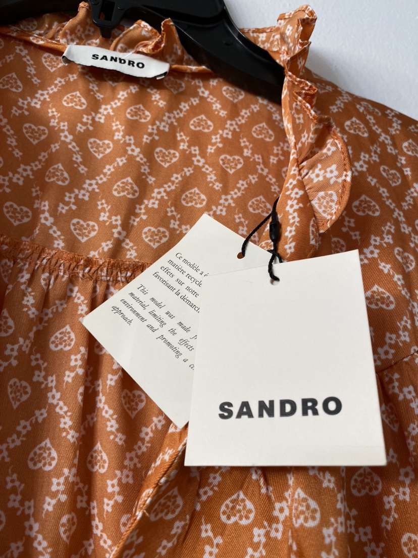 SANDRO printed satin-twill mini dress image indicator(2)