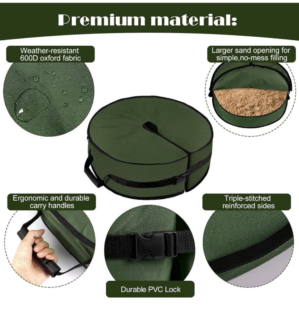 Patio Umbrella Base Weight, 18" - photo 3