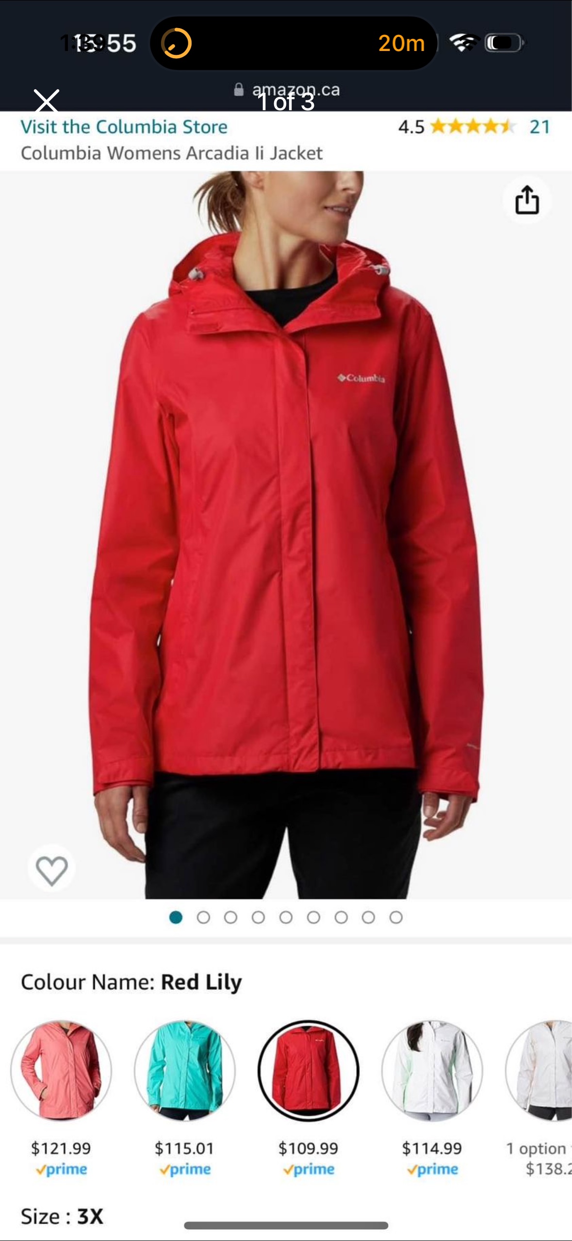Columbia Rainjacket Women’s size S