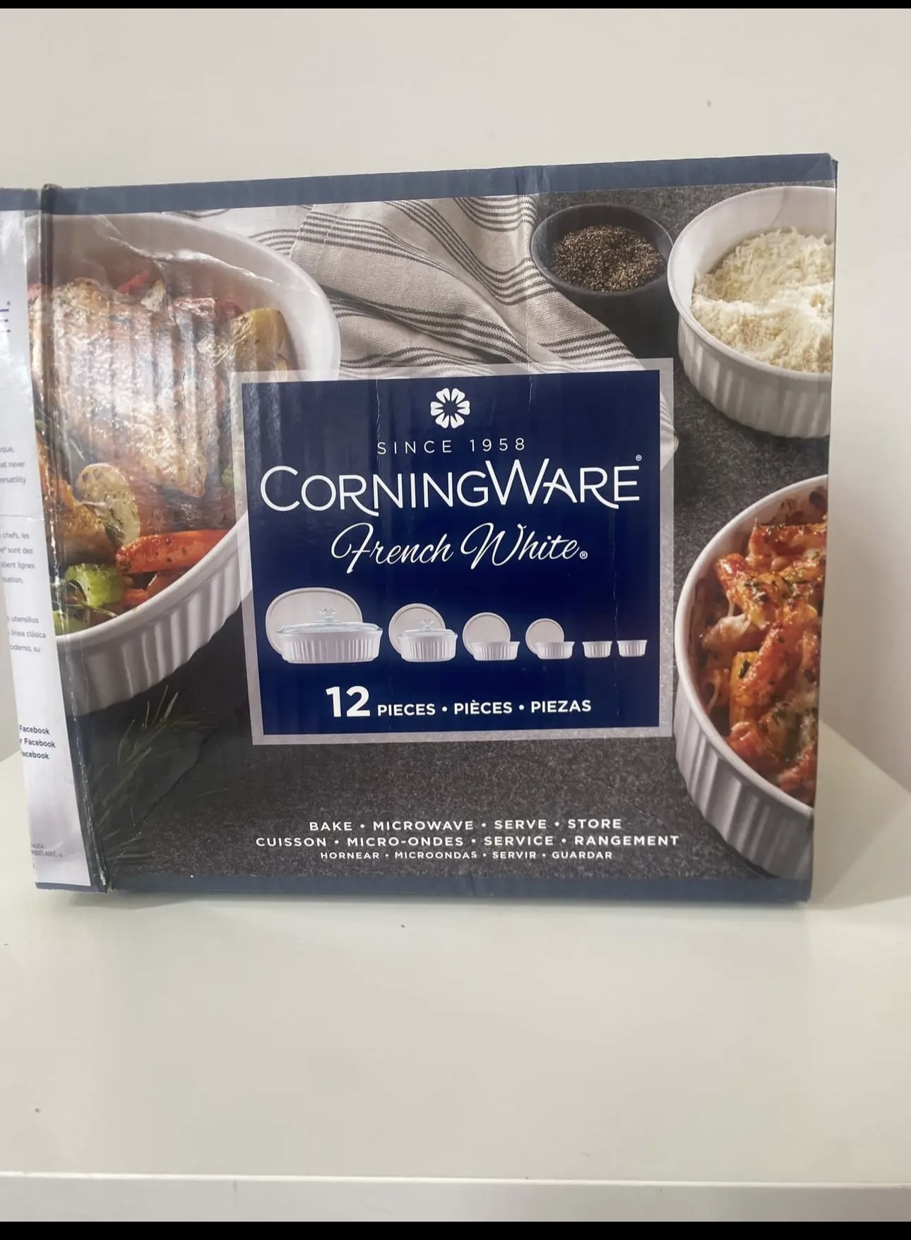 corningware 12 piece set French white set