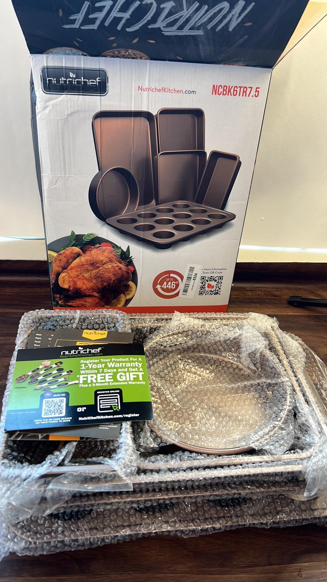 NutriChef 6pcs nonstick bakeware set #473 image indicator(4)