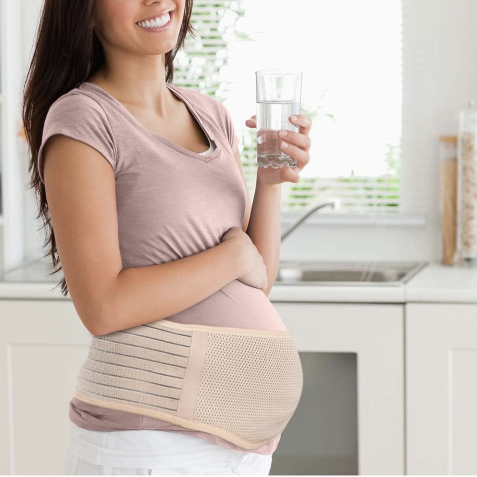 Maternity Belt, Elastic Pregnancy Belly Support Band image indicator(8)