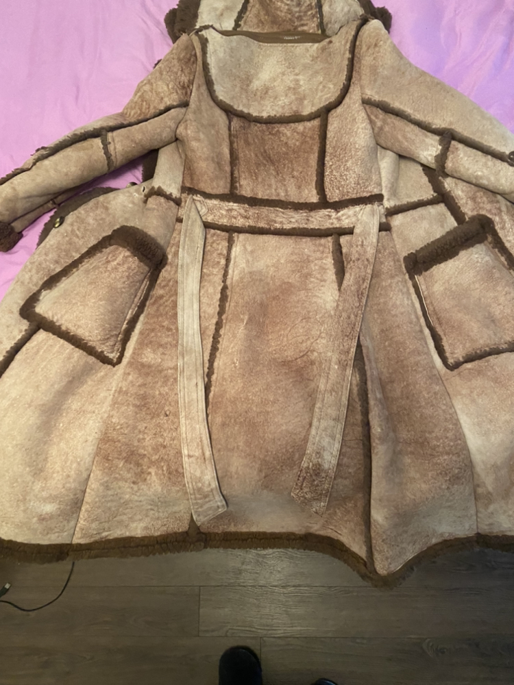 Leather/Swede full length jacket. image indicator(3)