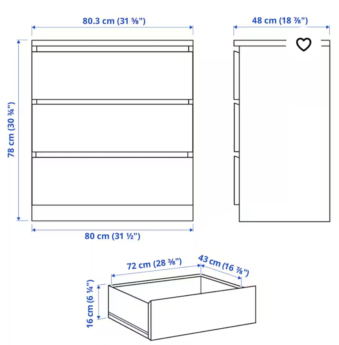 1 - Ikea Malm Dresser image indicator(3)