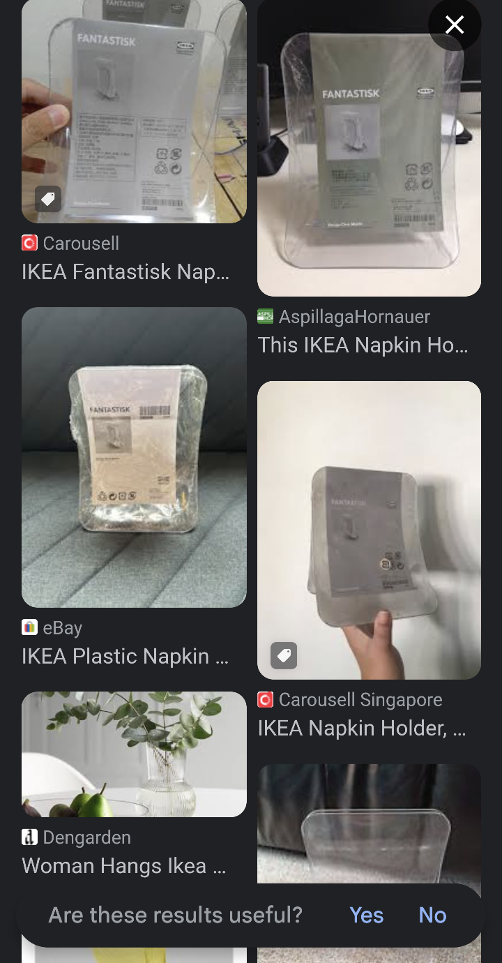 Napkin holder, clear plastic, Ikea Fantastisk - photo 5