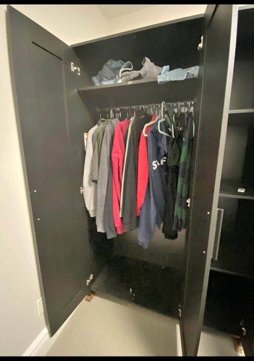 IKEA BLACK BRIMNES WARDROBE  GOOD CONDITION - photo 3