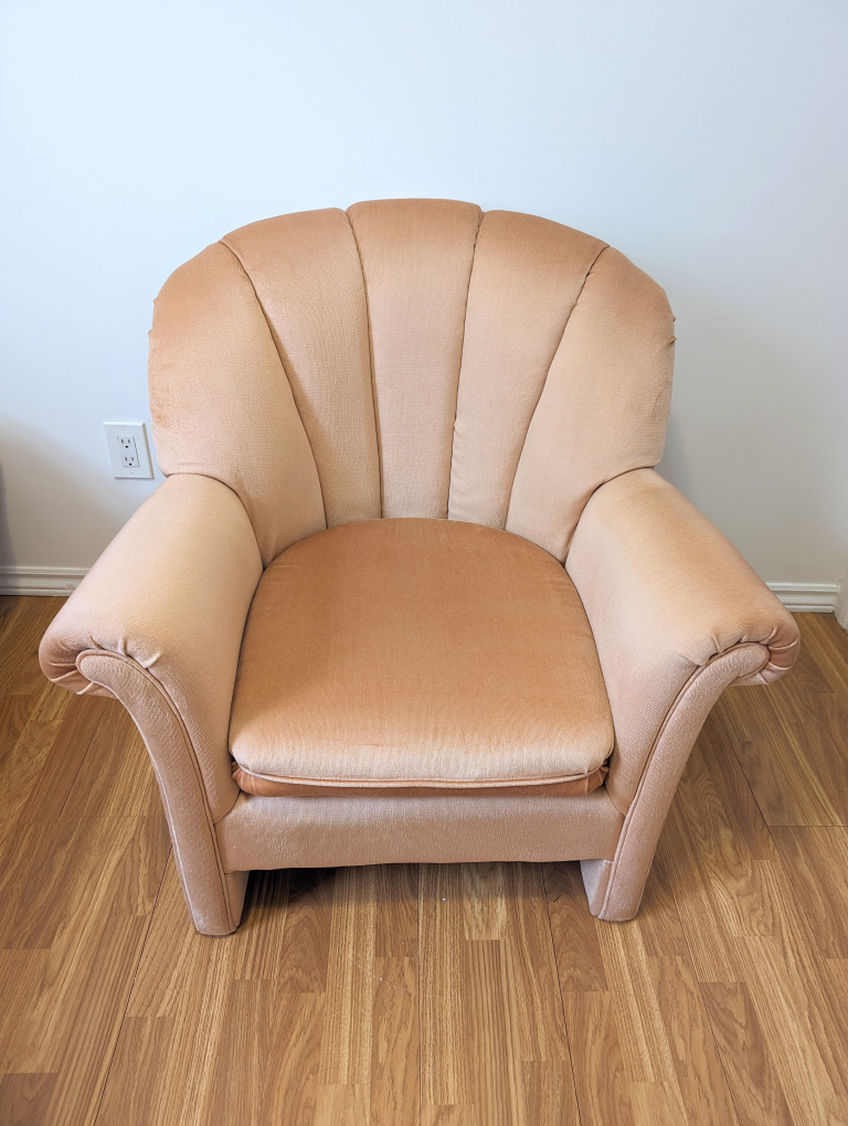 Baby Pink Art Deco Chair