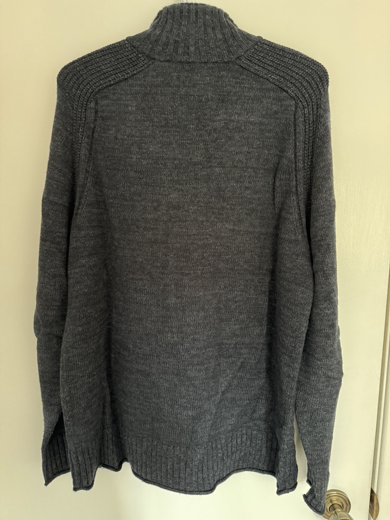 GAP men’s full zip sweater, dark grey, Large 🧡 image indicator(3)
