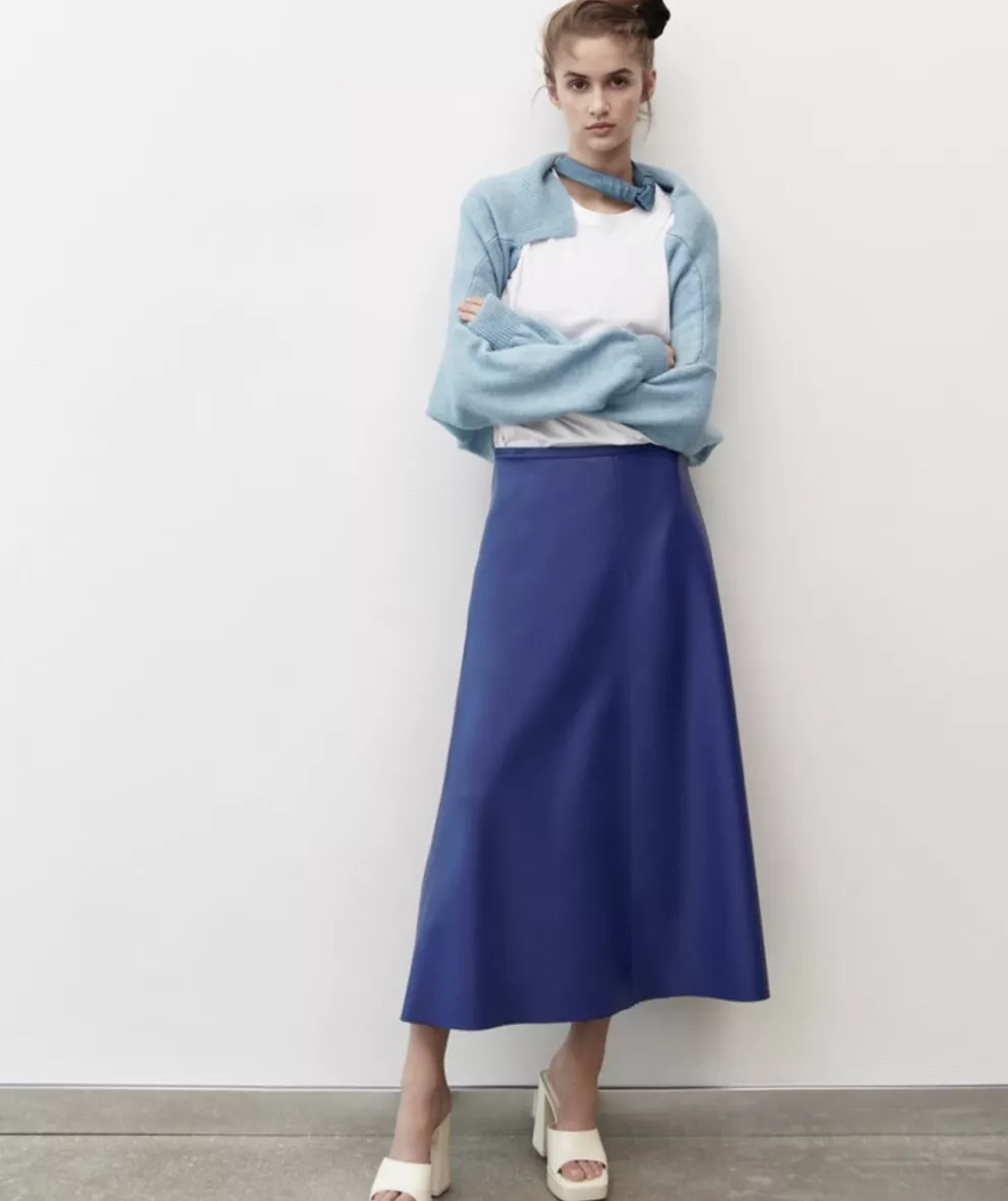 NWT ZARA VEGAN LEATHER SKIRT - photo 3