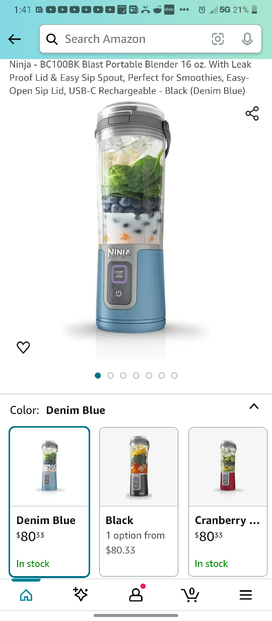 NINJA "Blast" 18oz Portable Blender image indicator(2)