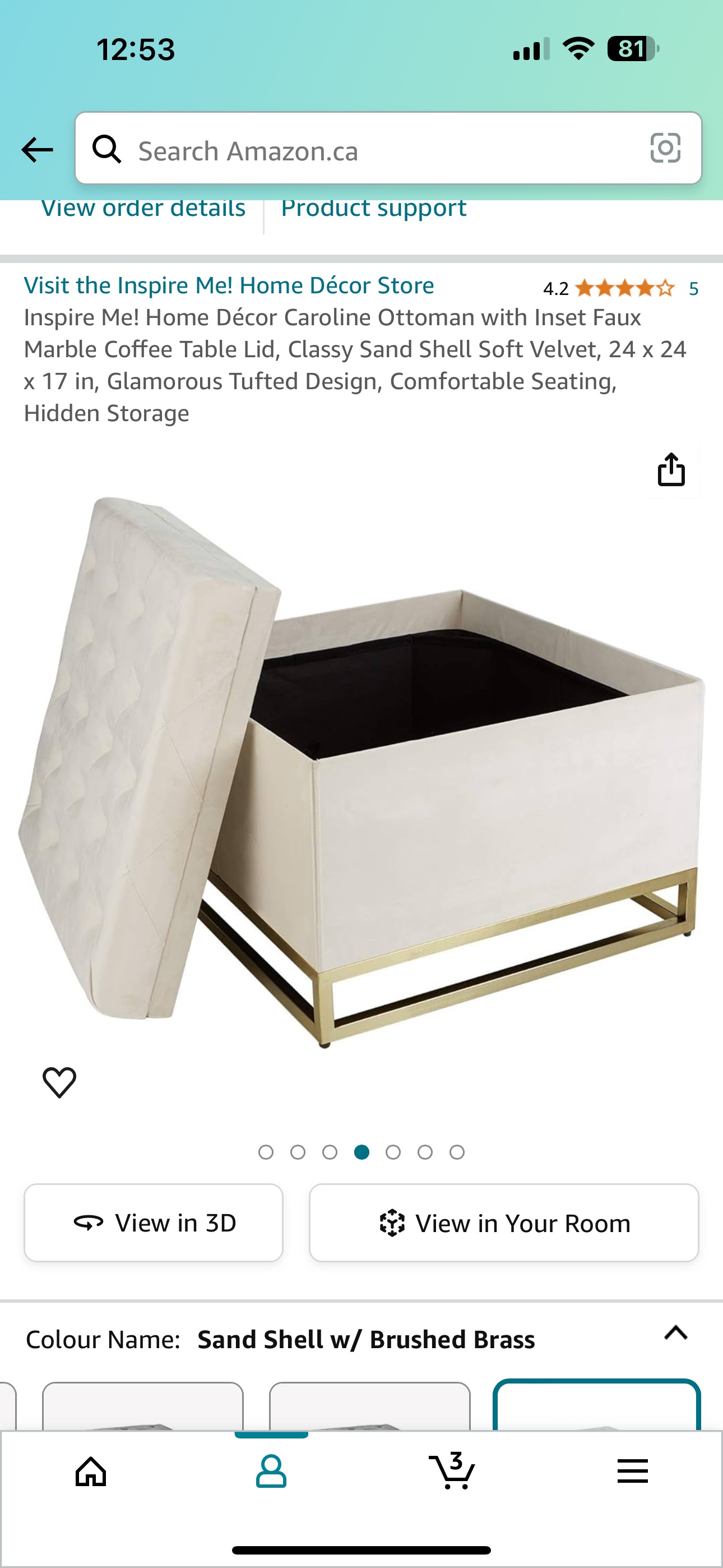 Sand Shell w/ Brushed Brass - photo 2