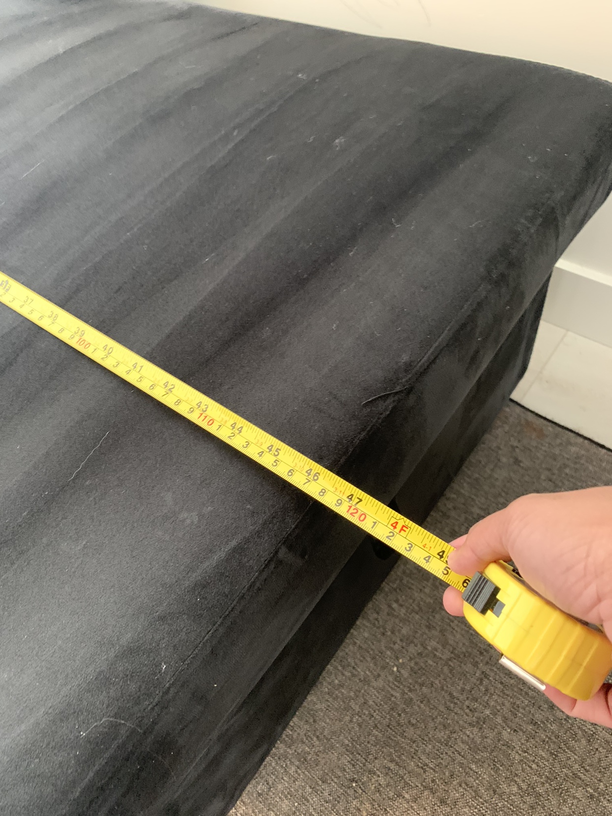 Black sofa cum bed - photo 5