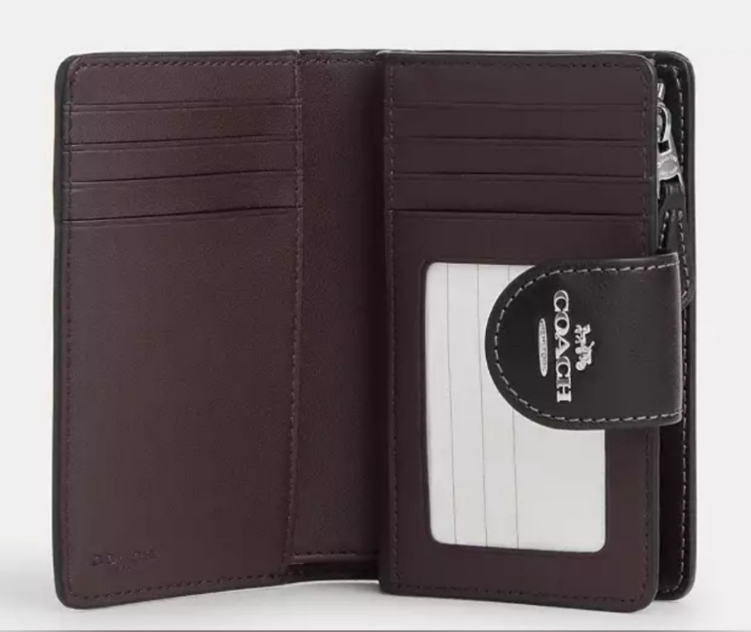 Medium Corner Zip Wallet In Signature Canvas With Heart Print - photo 2