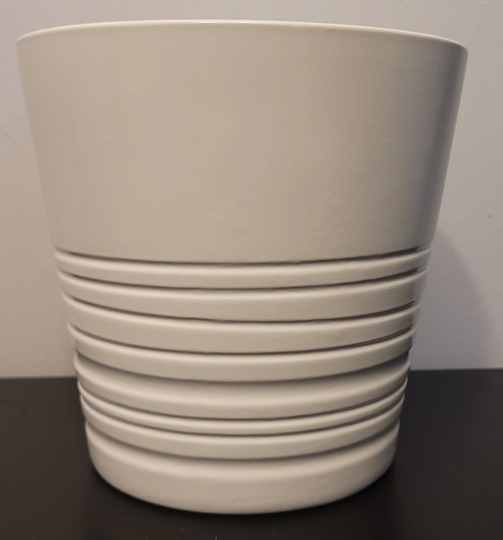 IKEA White Ceramic Pot 6"