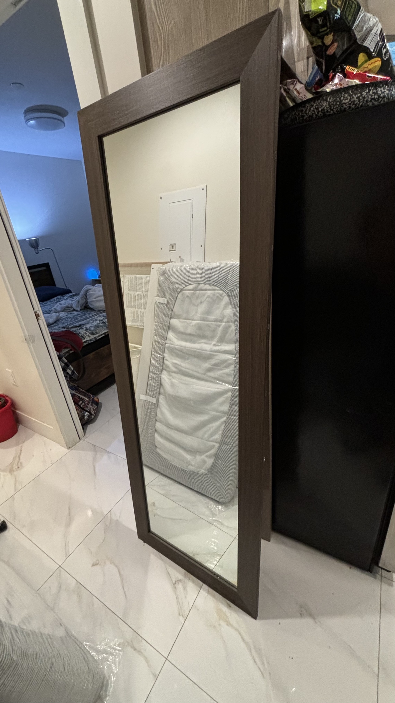 Brown Wooden frame Large mirror