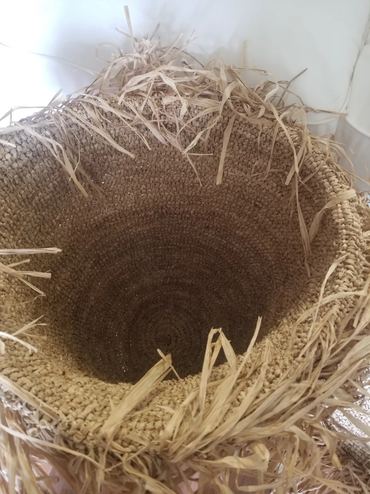 Set of 2 BRAND NEW 24" Boho Raffia Lampshades Retail $440 image indicator(8)