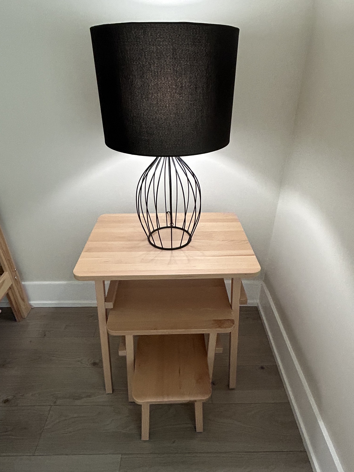 Nightstand and Table Lamp
