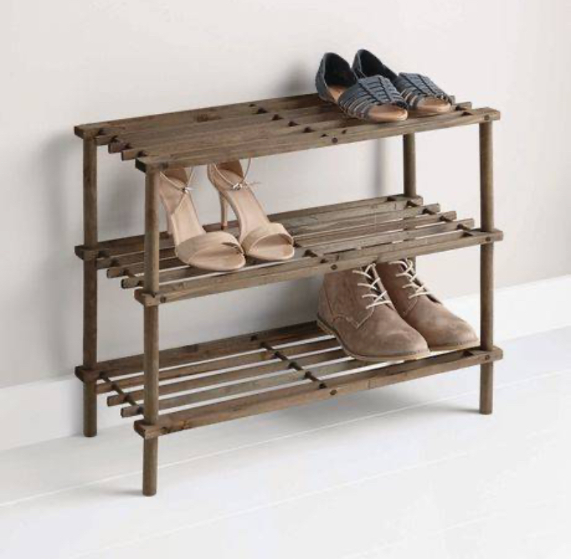 Mainstays Wood Shoe Rack 3 Tier
