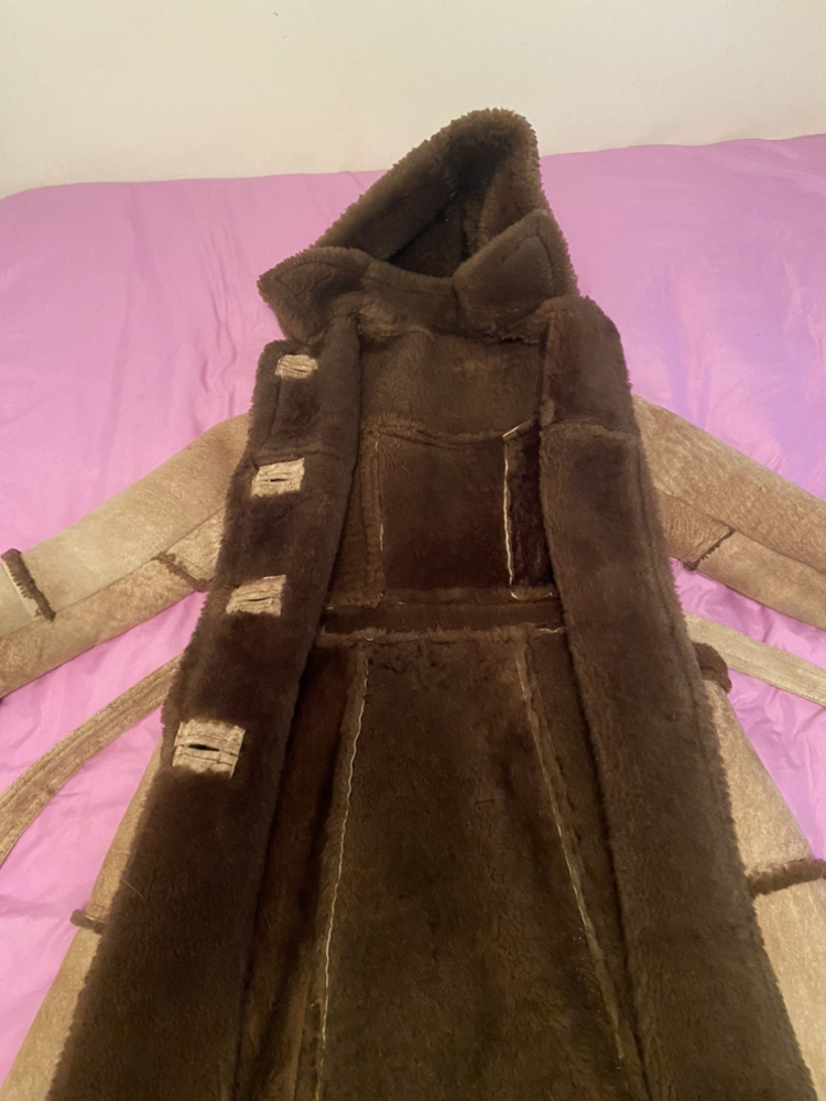 Leather/Swede full length jacket. image indicator(4)