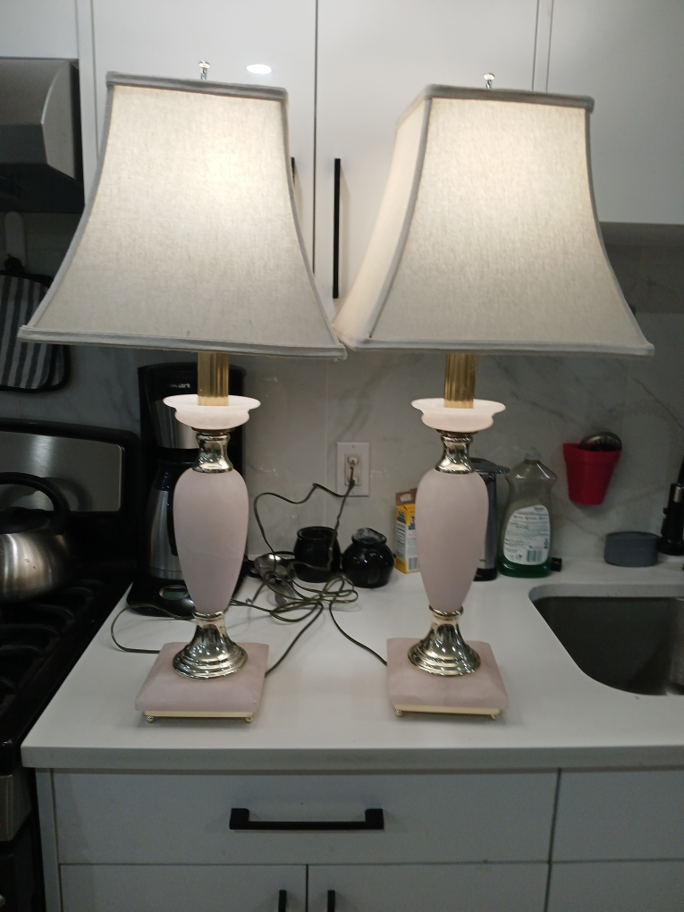 beautiful pink stone lamps for your little princess