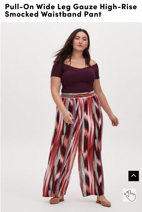 torrid plus size high rise wide leg pull on pants thumbnail