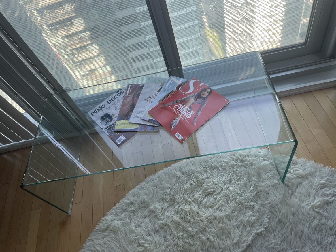 GLASS COFFEE TABLE, Waterfall (Moving Out Sale) - photo 5