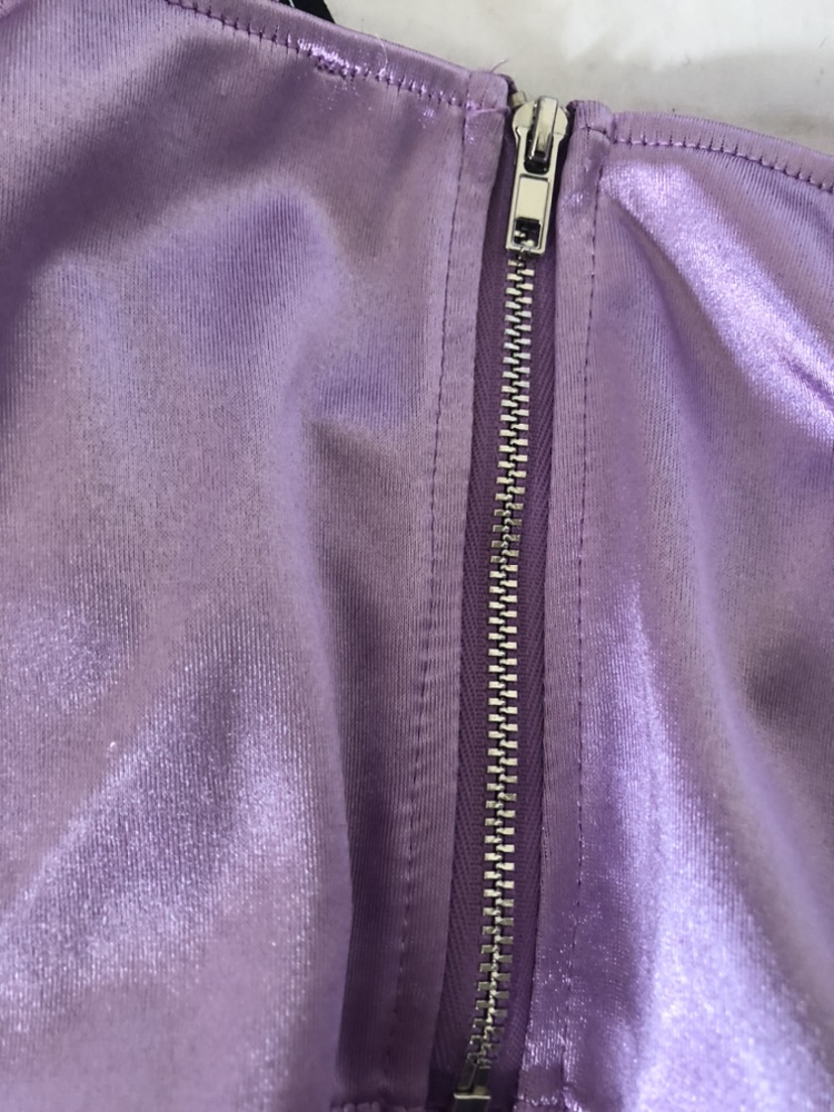Celebrity Fashion Purple Satin Corset Top, Size L image indicator(4)