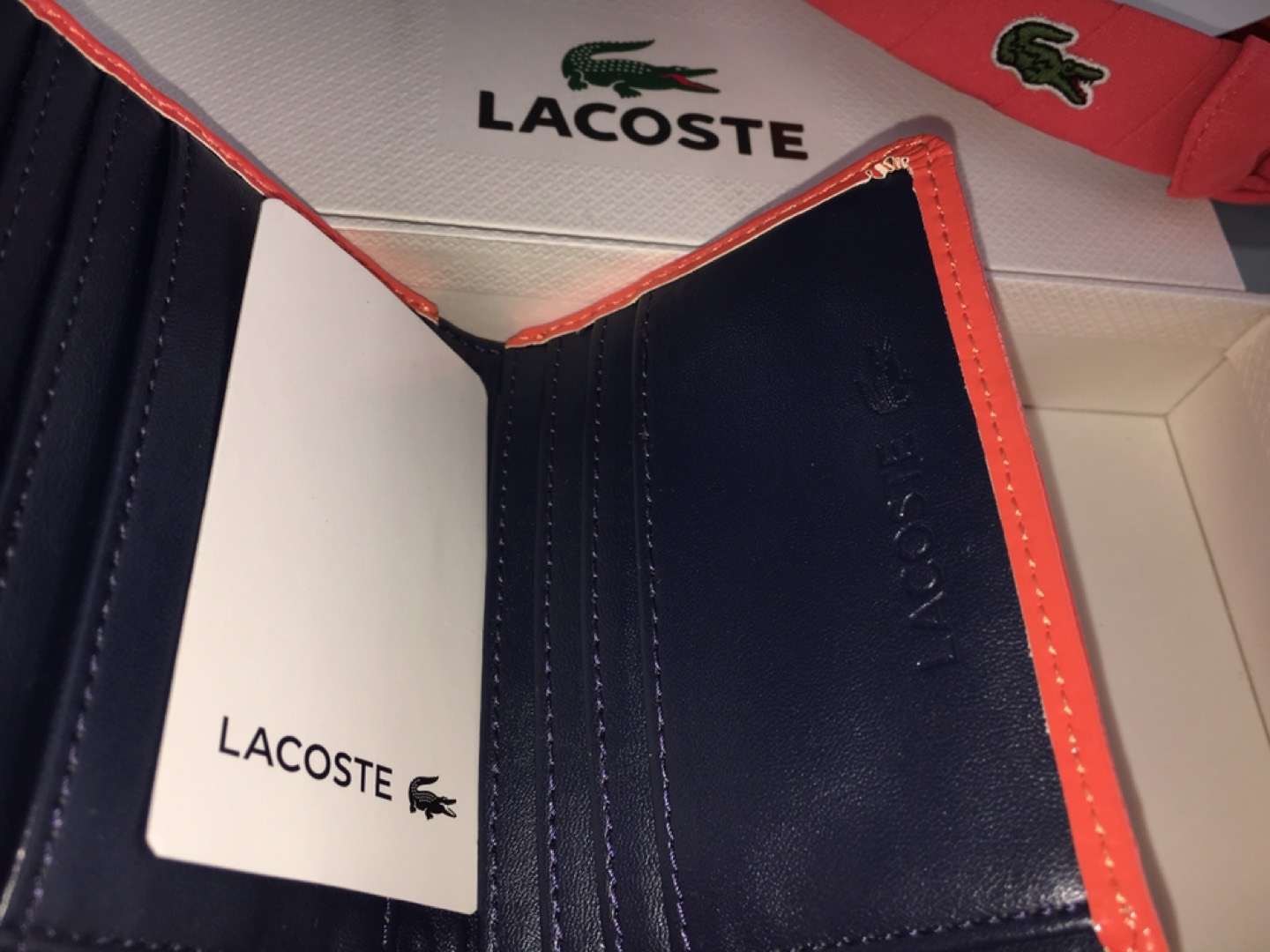 *NEW* LACOSTE Wallet/Card Holder + Headband Set image indicator(6)