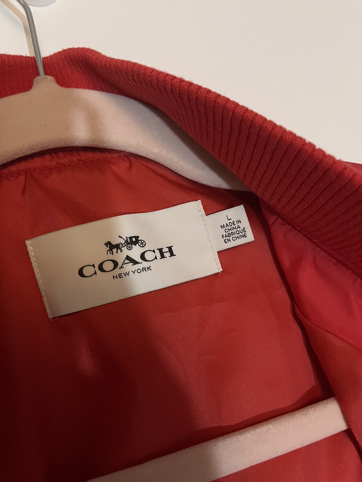 COACH MA-1 RED BOMBER JACKET - photo 4
