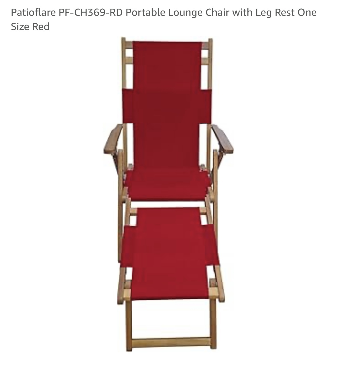 NEW! 3 Portable Wood Red Lounge Chairs with Removable Leg Rest - photo 3