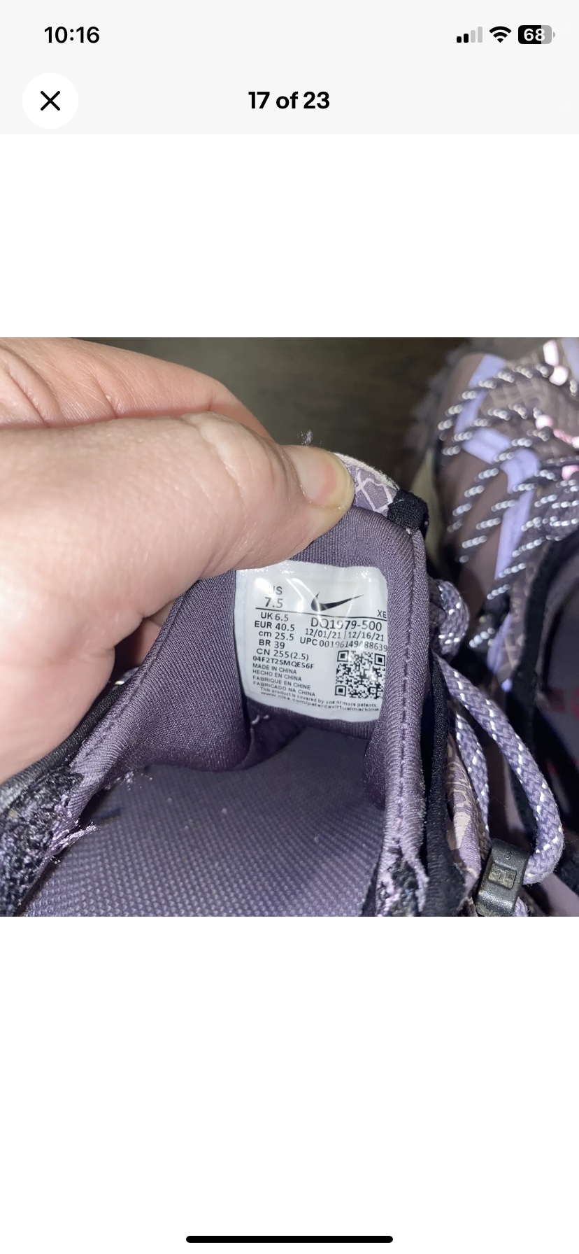 Nike ACG Mountain Fly Low Canyon Purple M Size 7.5 DQ1979-500 image indicator(7)