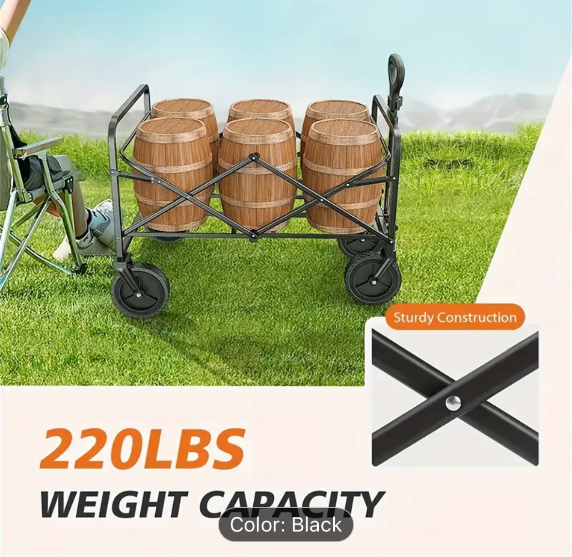 Foldable Rolling Cart - photo 4