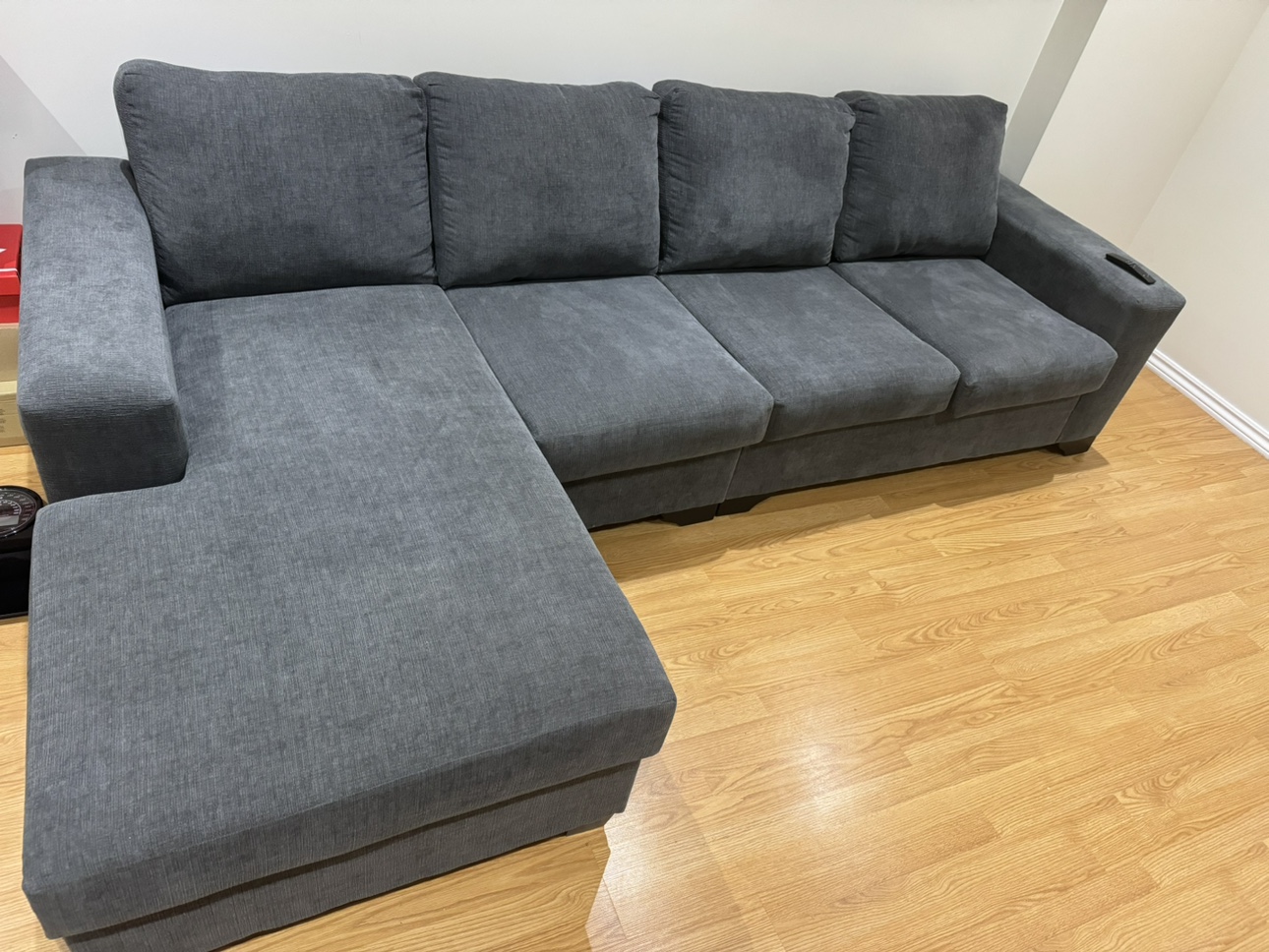2 piece sectional Sofa with a reversible chaise - Grey - photo 3