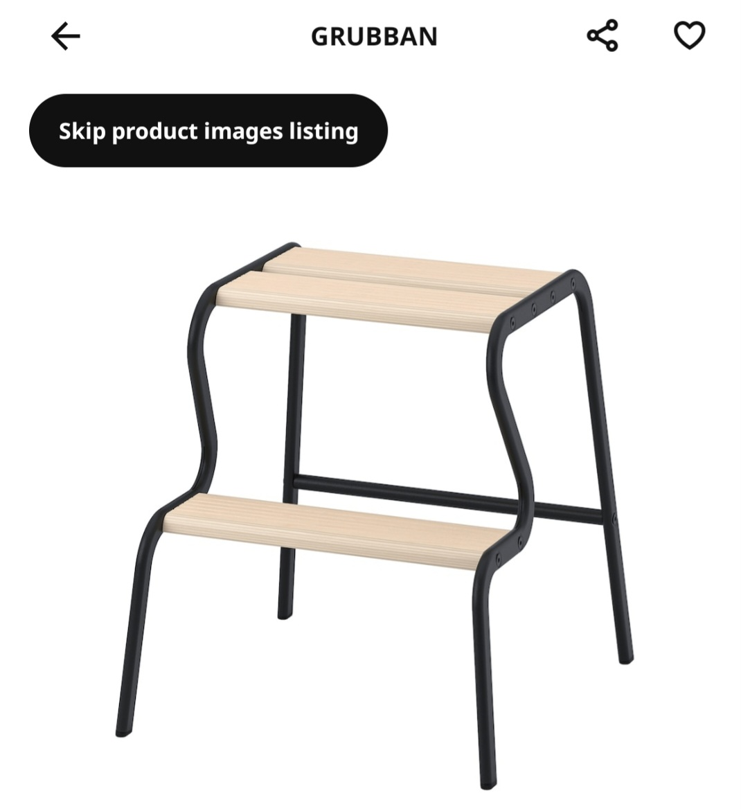 ikea GRUBBAN step stool
