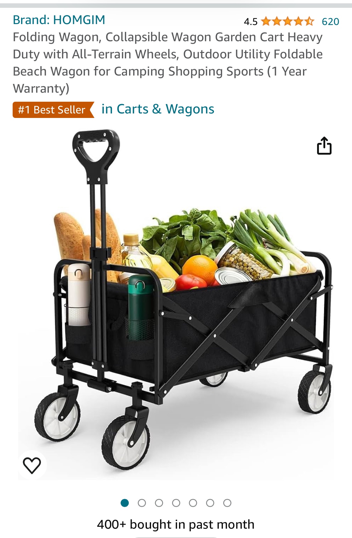Open Box - Folding Wagon Heavy Duty with All-Terrain Wheels - photo 2