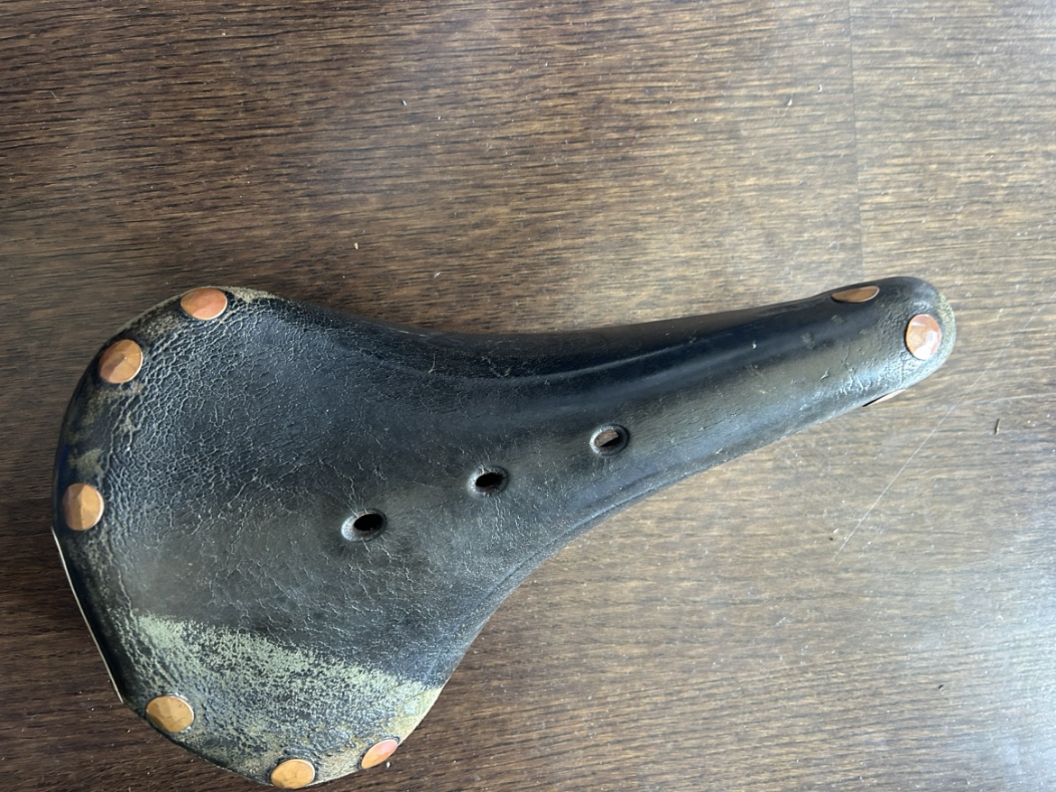 Vintage Leather Bicycle Saddle thumbnail