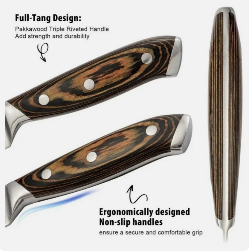 ELEGANT LIFE 15-Piece Set with Block Wood image indicator(3)