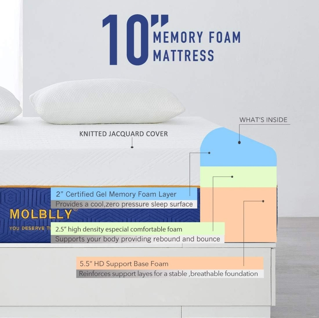 Queen Gel Memory Foam Mattress with CertiPUR-US Certified Foam - photo 2
