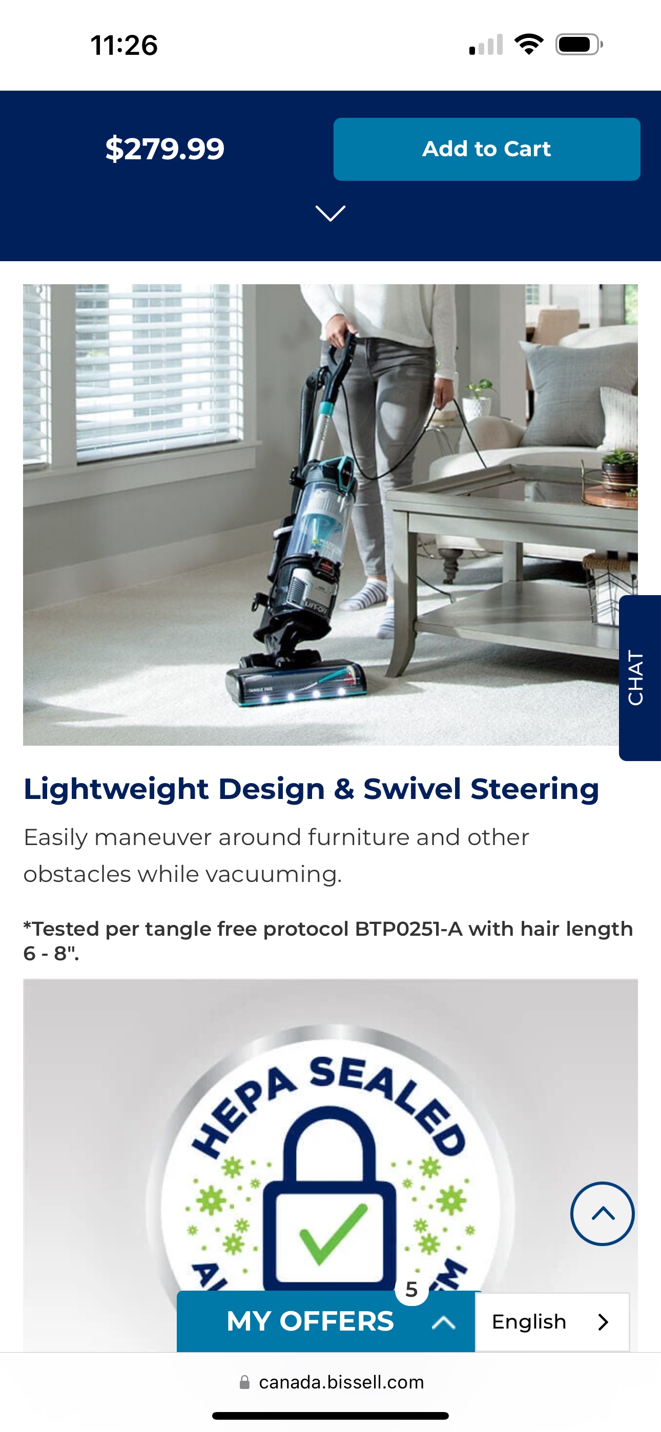 BISSELL® CleanView® Allergen Pet Lift-Off® image indicator(9)