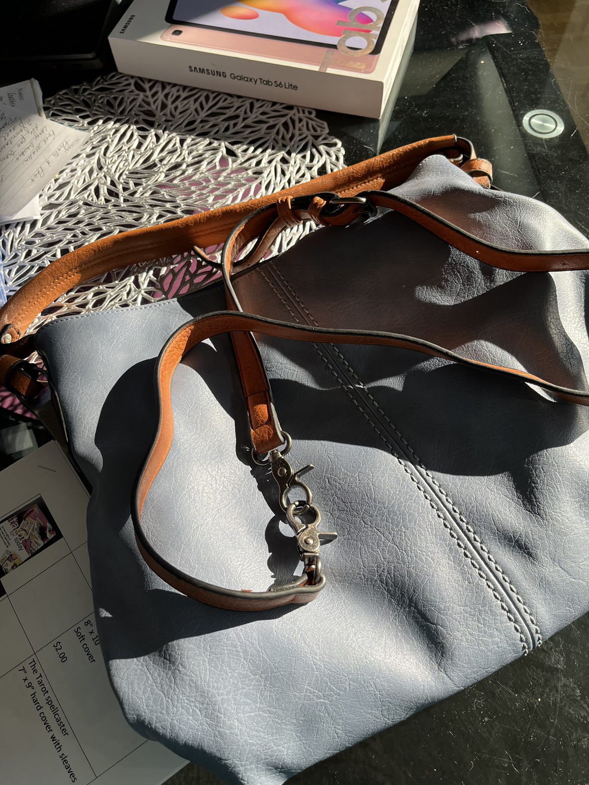 Light blue designer purse - photo 4