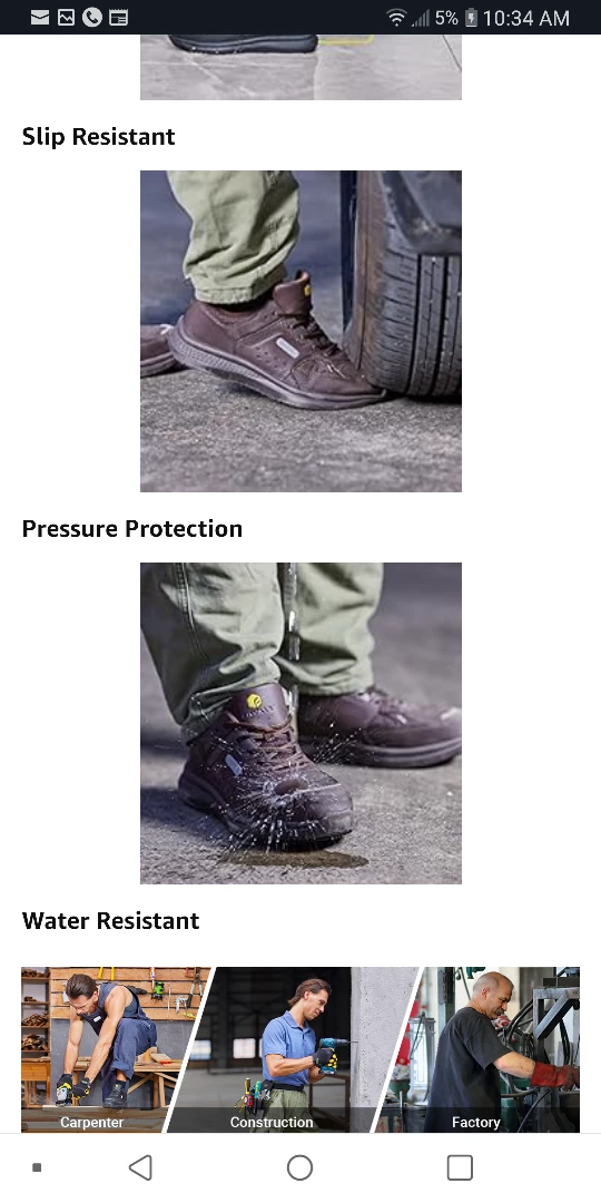 NEW !  Safety Work Shoes 'steele toed' image indicator(9)
